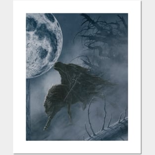 The Witchking Rides Under the Moon of Middle-earth Posters and Art